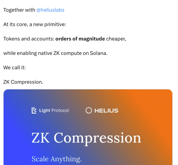 Solana推出ZK Compression，以太坊社区「破防」了？缩略图