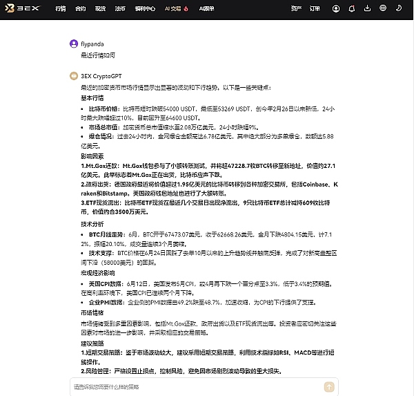 从信息咨询到策略创建和交易执行一站解决：3EX CryptoGPT为加密交易提供全方位支持